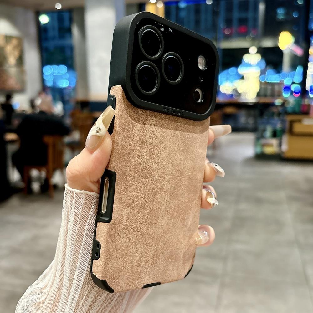 Vintage Suede Fur Bumper Armor Case for iPhone 17 Air 16 15 14 13 12 Pro Max 11 Plus 17Pro X XS XR 8Plus Commercial Soft Cover