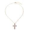 European and American Jewelry, Simple Ins Cross Pendant Necklace, Personalized Niche Design Sense, Diamond-encrusted Collarbone Chain for Women