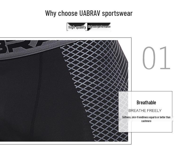 Men's Breathable Nine-Point Quick-Drying Compression Tights for Basketball and Running