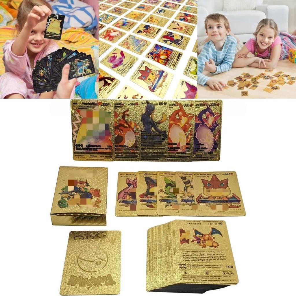 Limited Edition Pokemon Gold Foil Card Set 55pcs English Perfect For Fans