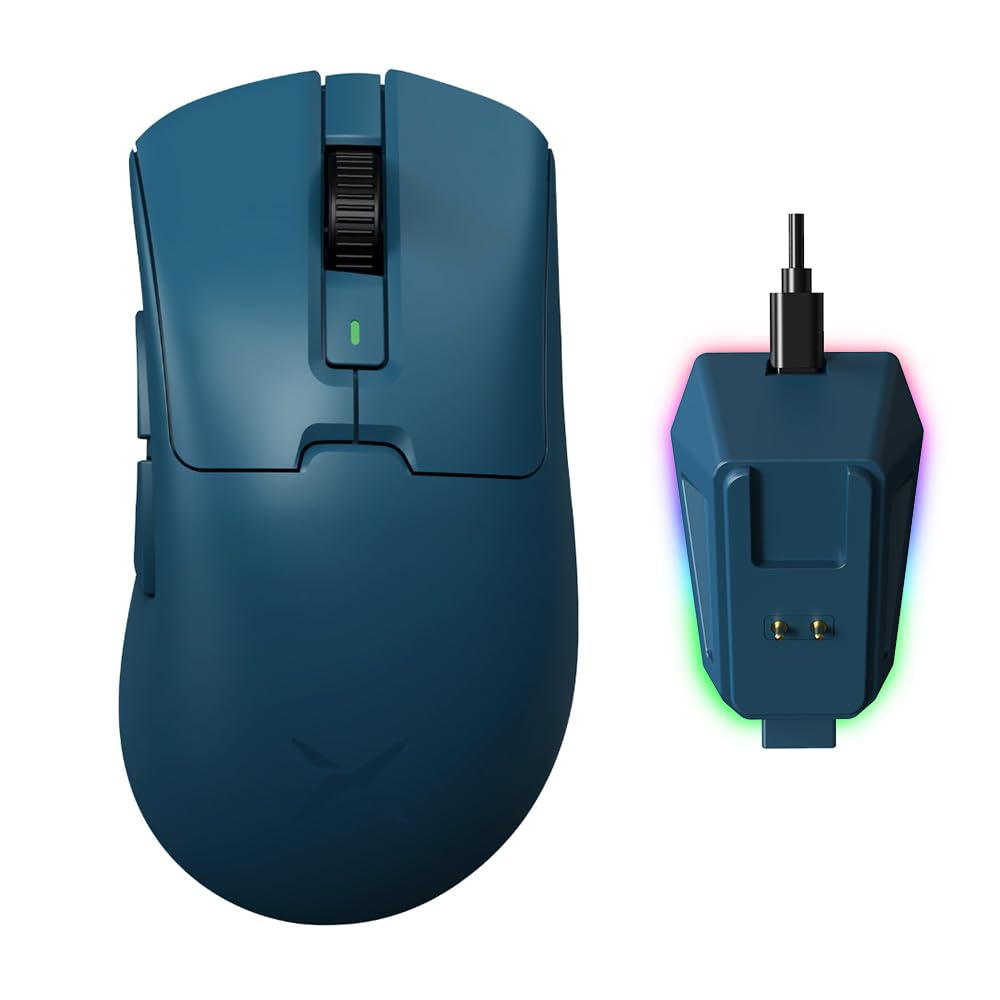 DELUX M900PRO Gaming Mouse 8000Hz polling 63g for major PAW3395 sensor Huano pink magnetic charging base included Wireless, rate, lightweight,