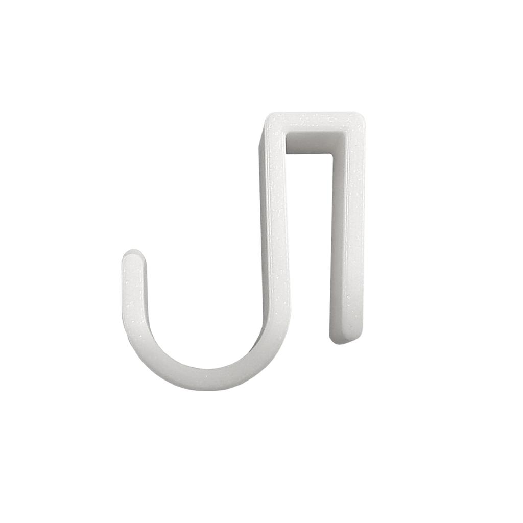 Set of 4 Shower Glass Hangers 6mm White