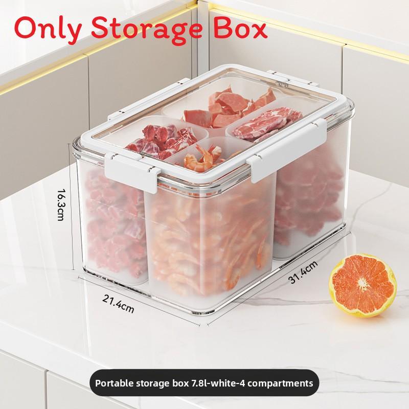 Food Storage Box With Sealed Lid For Kitchen Use Large Capacity Pet Material