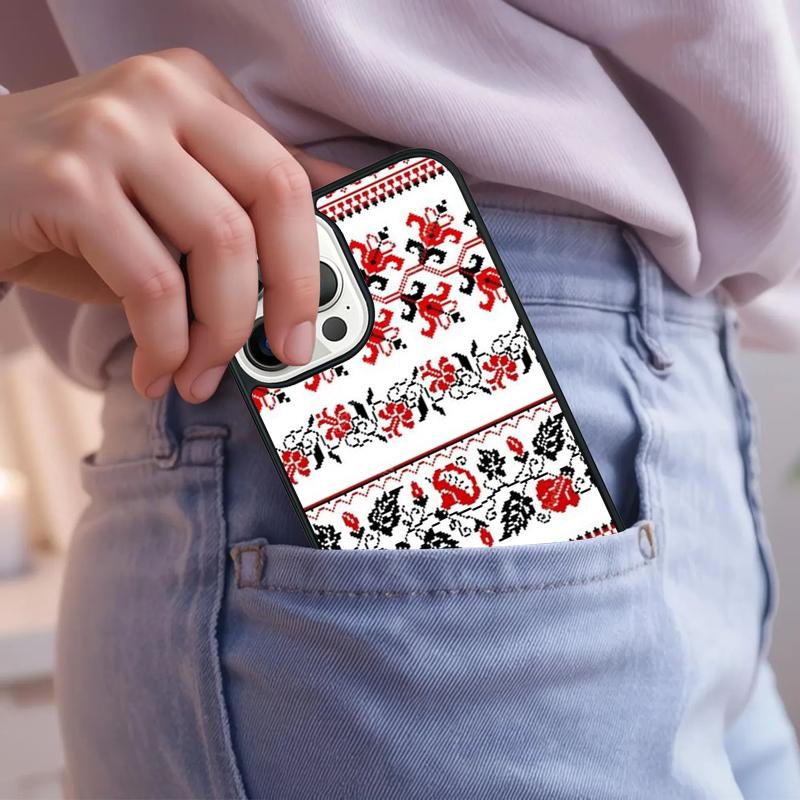 Ukrainian Pattern Phone Case For IPhone 18 17 Air 15 16e 14 13 Pro Max Coque 12 11 Pro Max PLUS cover