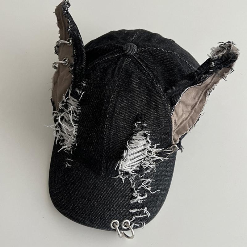 3D Hundeohren Baseballkappe für Erwachsene Unisex Herbst Frühling Baseballkappe Outdoor Sonnenhut Lässige Abgenutzte Hiphop Tanzkappe