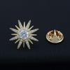 Elegant Sunflower Lapel Pin: Men's & Women's Luxurious Micro-Paved Zirconia Decorative Button