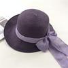 Bow Straw Hat Beach Hat Women's Summer Seaside Casual Versatile Sun Hat Big Brim Vacation Cool Hat Summer