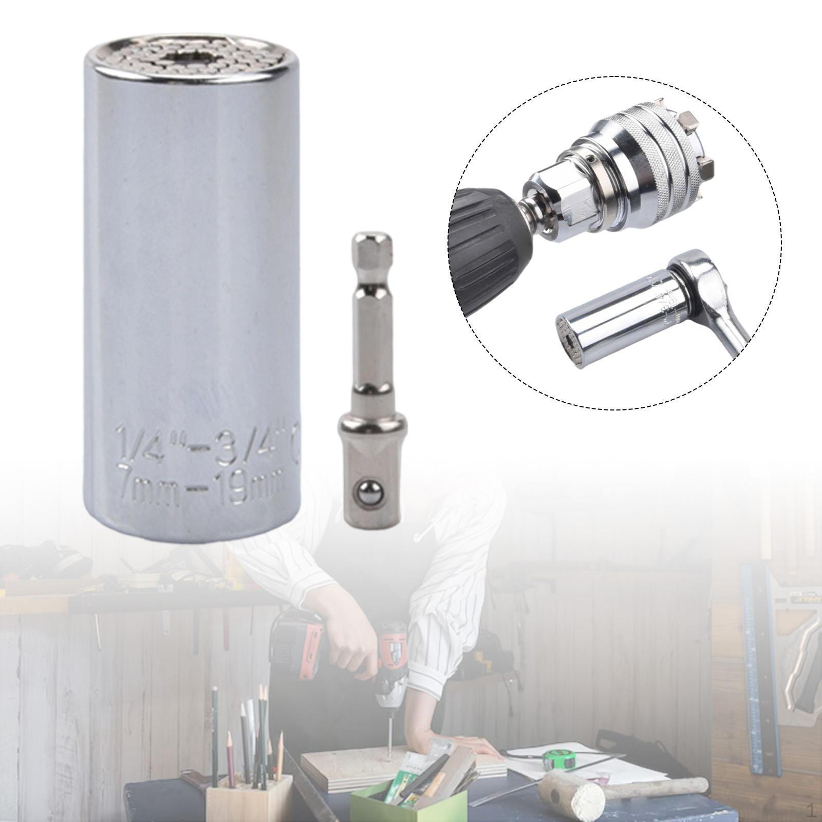 

Универсальные головки Супер Мастер на все руки Метрические 7мм-19мм Стальные Многофункциональные с Электродрелью