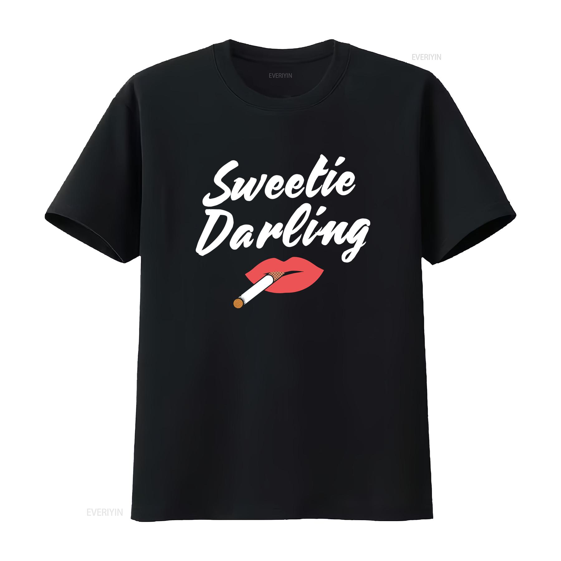 

Sweetie Darling T Shirt Absolutely Fabulous Edina and Patsy Ab Fab British Comedy vintage Washed Stretched Breathable Unisex 4XL