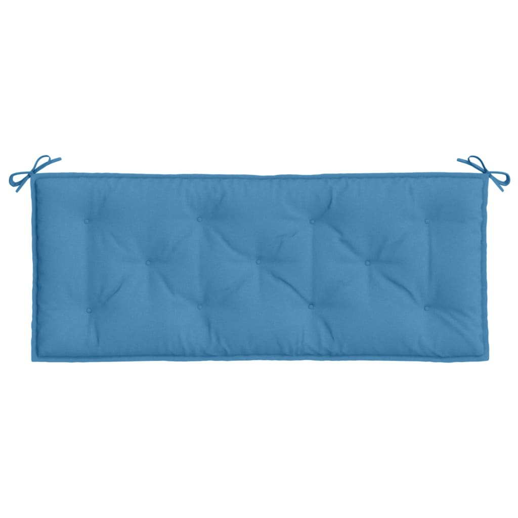 Garden Bench Cushion Melange Blue 120 x 50 x 7 cm Fabric