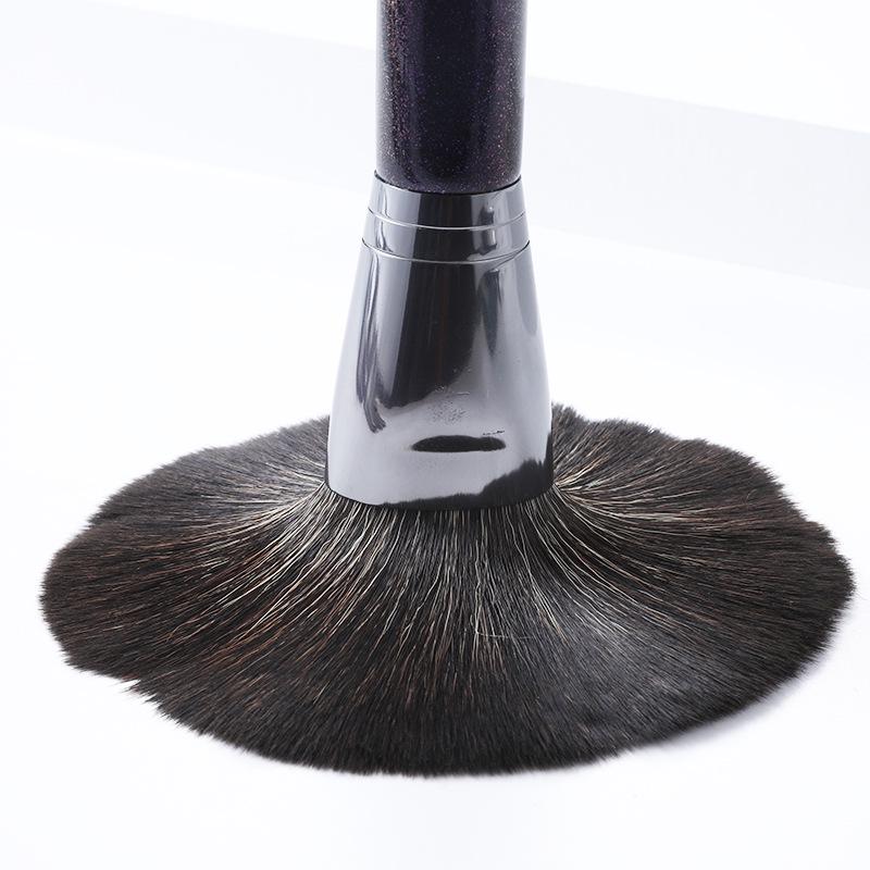 Phantom Purple 13-Piece Face Makeup Brush Set - Long Handle Blending Tools for Eyeshadow & More.