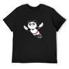 Flying Retro Panda T-Shirt Fashion Shirts Funny Costumes Cute Tops Mens Graphic T-shirts Big and Tall