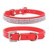 Crystal Diamond Rhinestone Pet Collar PU Leather Sparkling Cat Collar  for Pet Supplies