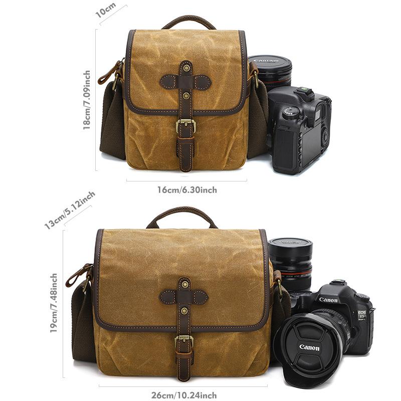 Canvas Shoulder Camera Bag DSLR Digital Bag Photography Bag Going Out Casual Lens Bag Wear-resistant Messenger Bag