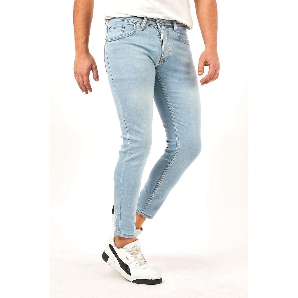 Men's Light Blue Slim Fit Lycra Skinny Leg Jeans