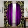 Cortinas Baratas Personalizadas de Gran Tamaño Rojas Elegantes Boho Barrocas de 2 Piezas Finas para Sala de Estar Dormitorio Cocina Oficina Decoración de Cortinas de Ventana