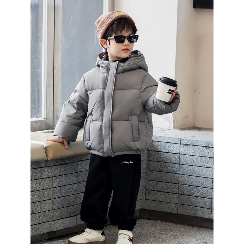 New Children's Clothing New Puffer Jacket Children's Short Winter Jacket Boys Girls Stylish Thickened Fleece Jacket Feather Silk Coat