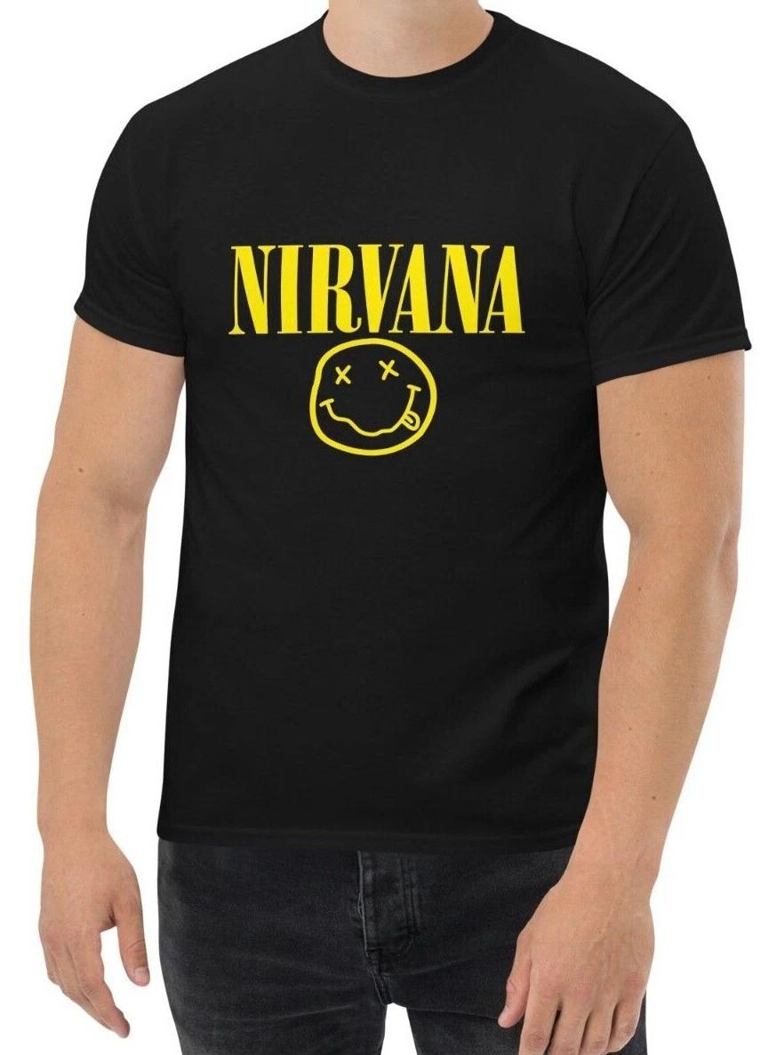 Men s and Women s T-shirts Nirvana Smiley Face S