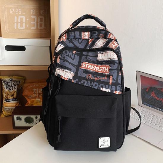 

2025 Cool Nylon Backpack for Elementary Boys - Large Capacity, Trendy Design 32x18x47 cm