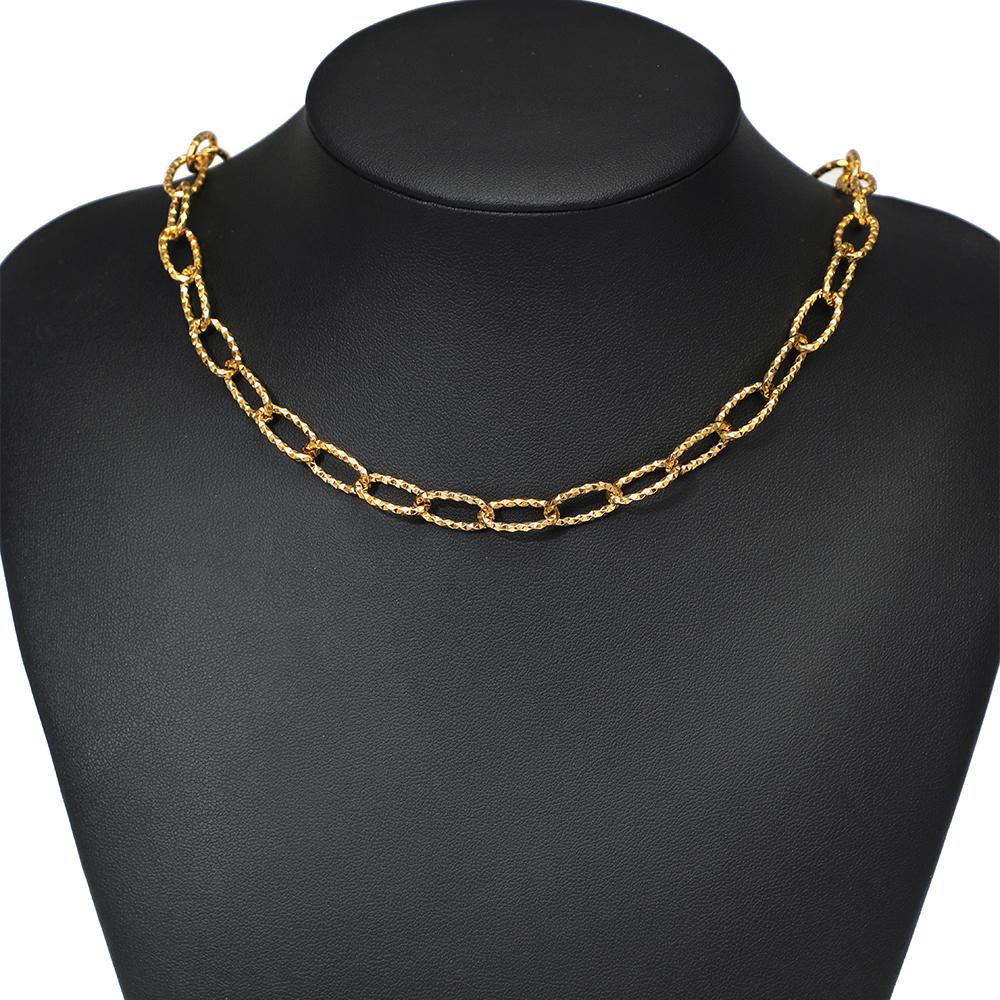 1 Meter Stainless Steel PVD Gold Textrued Cable Chain for DIY Necklace Findings Women Bracelet Jewelry Earrings Making Supplies