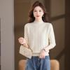 Women's 100% Wool Half-High Neck Knit Sweater