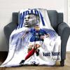 Mbappé Personalized Text Blanket Throw Customizable Blanket Comfortable Perfect for Couch Living Room Seaside Office Chair Four Seasons Multipurpose