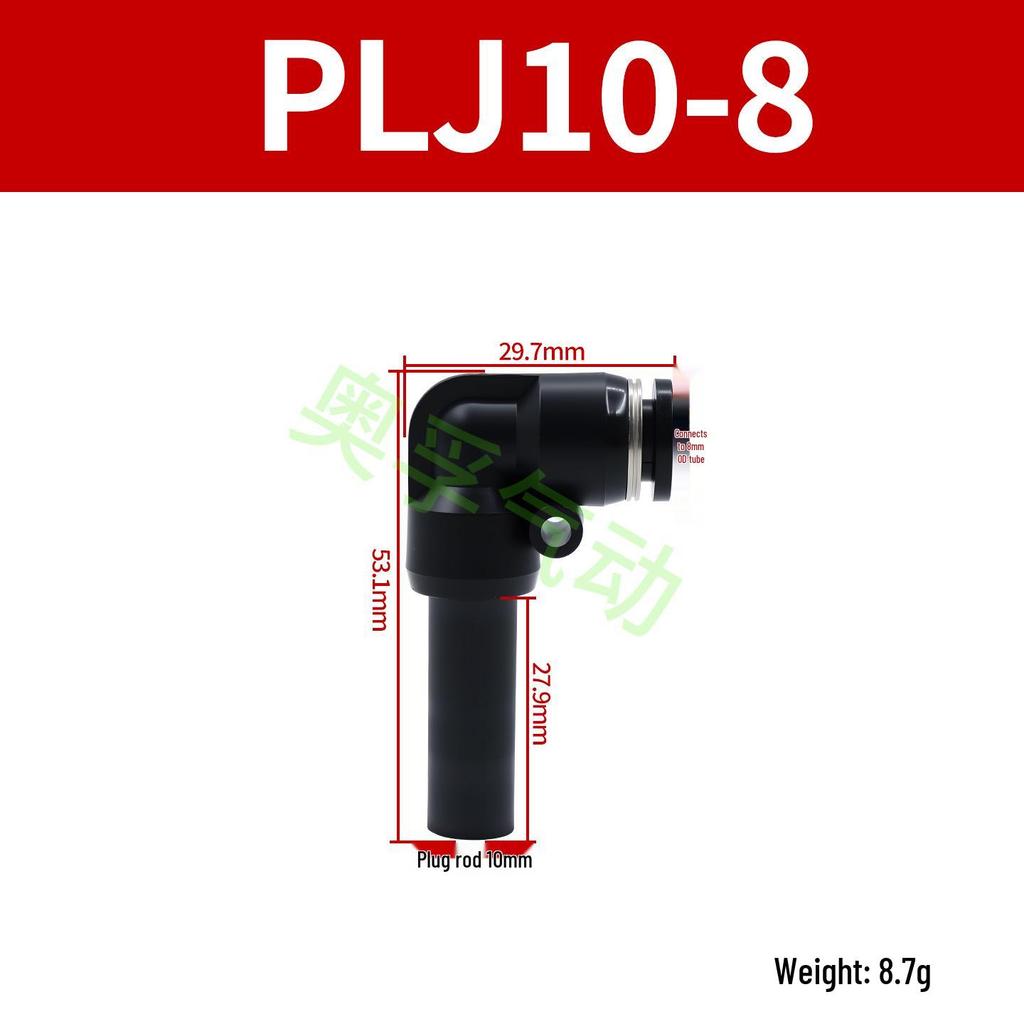 Elbow Pipe Plug Reducer Bush PGJ6-4 8-6 12-6 16-10 Blue-Black-White Male-Female