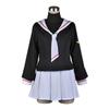 Cardcaptor Sakura Kinomoto Sakura Daidouji Tomoyo Uniform Cosplay Kostüm mit Tomoeda Grundschule Halloween Kostüm [XITONGTANG] Perücke, Kostüm,