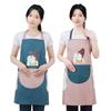 2023 Pink Waterproof Oilproof Half-Body Kitchen Apron for Men and Women