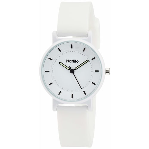 

Fieldwork Women s Analog Basque Watch with Silicone Strap and White Dial (YM026-1)
