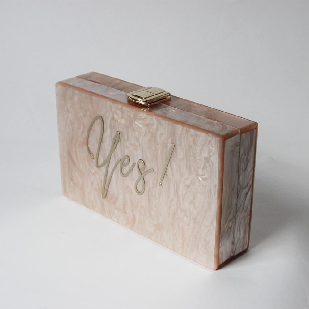 Новая модная сумочка модные женские сумки бежевые акриловые с буквами роскошная вечерняя сумка для вечеринки женская свадебная милая винтажная коробка-клатч кошелек 178CM бежевый 2949₽