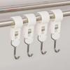 4PCS Plastic S Hooks With Rotating Design for Multipurpose Storage Space Saving Hanging Solution for Cabinets Shelves