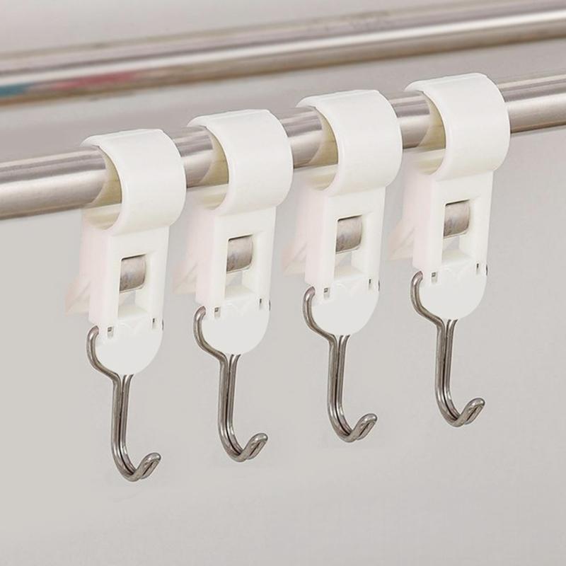 4PCS Plastic S Hooks With Rotating Design for Multipurpose Storage Space Saving Hanging Solution for Cabinets Shelves