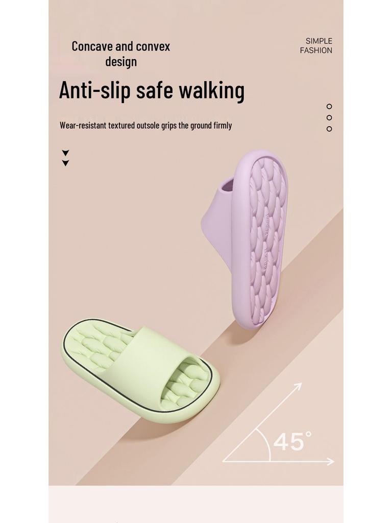 High-End Men's Non-Slip Odorless Indoor Slippers: Stylish Bathroom, Bathing, and Home Sandals for Summer.