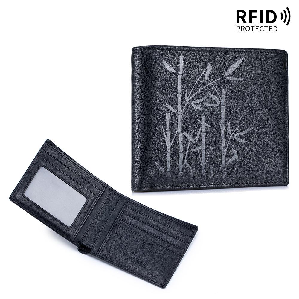 

Мужской роскошный кожаный кошелек с зажимом для денег - Натуральная воловья кожа, Поставляется в подарочной коробке на день рождения мужа