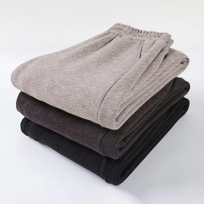 Damen Elegante High-Waist Gerade Hose mit Fleece-Futter für Herbst/Winter 2026