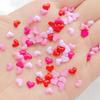 200Pcs Cute Resin Mini heart-shaped design Flat Back Ornament Jewelry Making Manicure Hairwear Accessorie