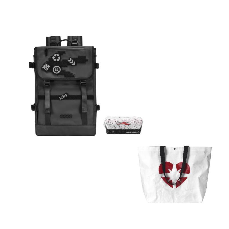 COEXISTENCE Polyester Backpack Unisex Black 31240