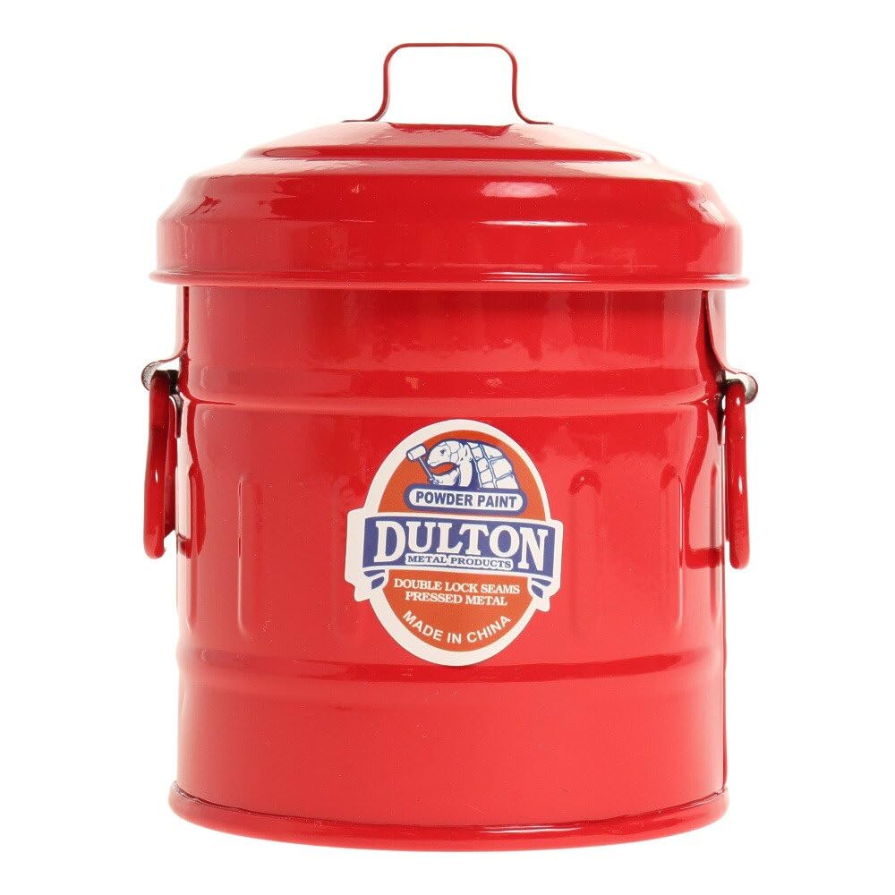

Dalton Micro Garbage Can Tickling the Heart of Adults and Very Small Garbage Tabletop Garbage Can with Tin Height Diameter Red, Children, Can, Lid, красный