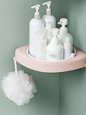 Briskstyle Modern Simple Rotating Bathroom Corner Shelf 1+1