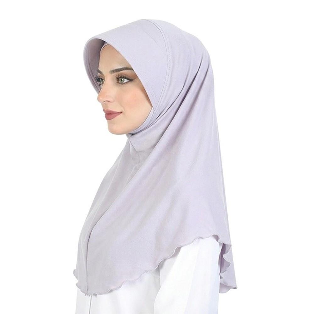 Chiffon Baotou Hat Double Layered Scarf Hat Instant Hijabs Headscarf Hat  Head Wrap
