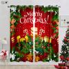 Christmas Decoration Curtains Christmas Tree Gift Living Room Bedroom Children's Room New Year Festival Polyester Fiber Curtains