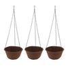 Hanging Planter Set Hanging Flower Plant Pot Basket with Rustproof Chain for Garden Porch Balcony Patio Decor 25.5cm