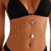 Zinc Zinc Alloy Pendant Belly Chain Pearl Boho Chest Chain Inspired Waist Chains  Travel