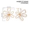 Exaggerated love flower long metal stud earring design sense Wrapped flower earrings earring design suitable for women's daily wear