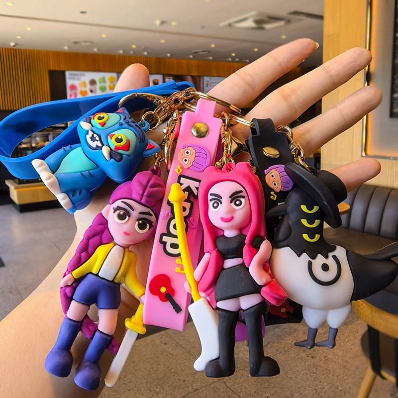 Kpop Demon Hunter Keychain Huntrix Keyring Backpack Hanging Keychain Party Accessories Huntrix Fans Party Favor Gifts