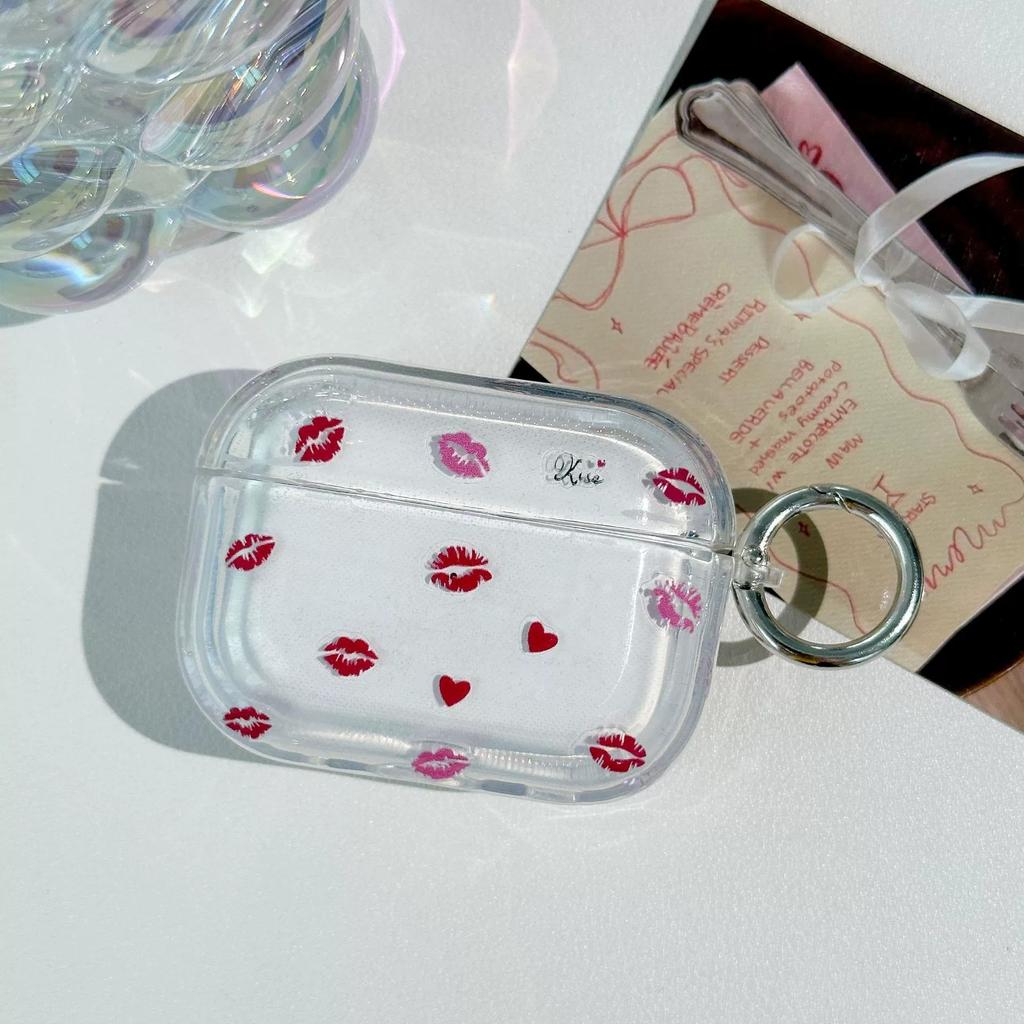 Phantom's New All-inclusive Epoxy Is Suitable for AirPodsPro1 Earphone Case, Lipstick Tpu Soft Case, Love Stars Universal.