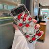 Bow Tie Mickey Mouse Makeup Mirror Suitable for Zflip7/6/5 Mobile Phone Case Rhinestone ZFOLD4/3 Anti-drop Protective Case for Women