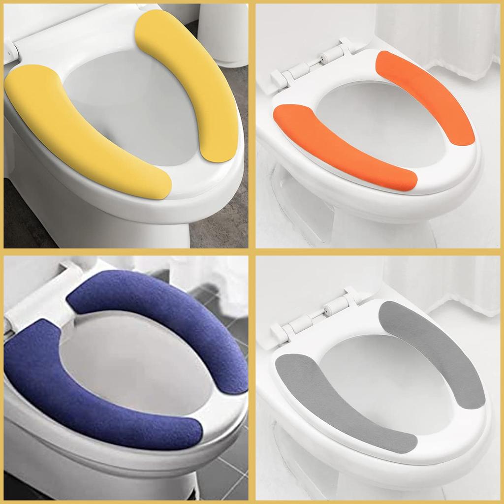 Morices Toilet Seat Toilet Seat Set of 4 Adsorption Stays In Potty General Can Be Used As a Washing and Heating Cold For Going Traveling Stick-On