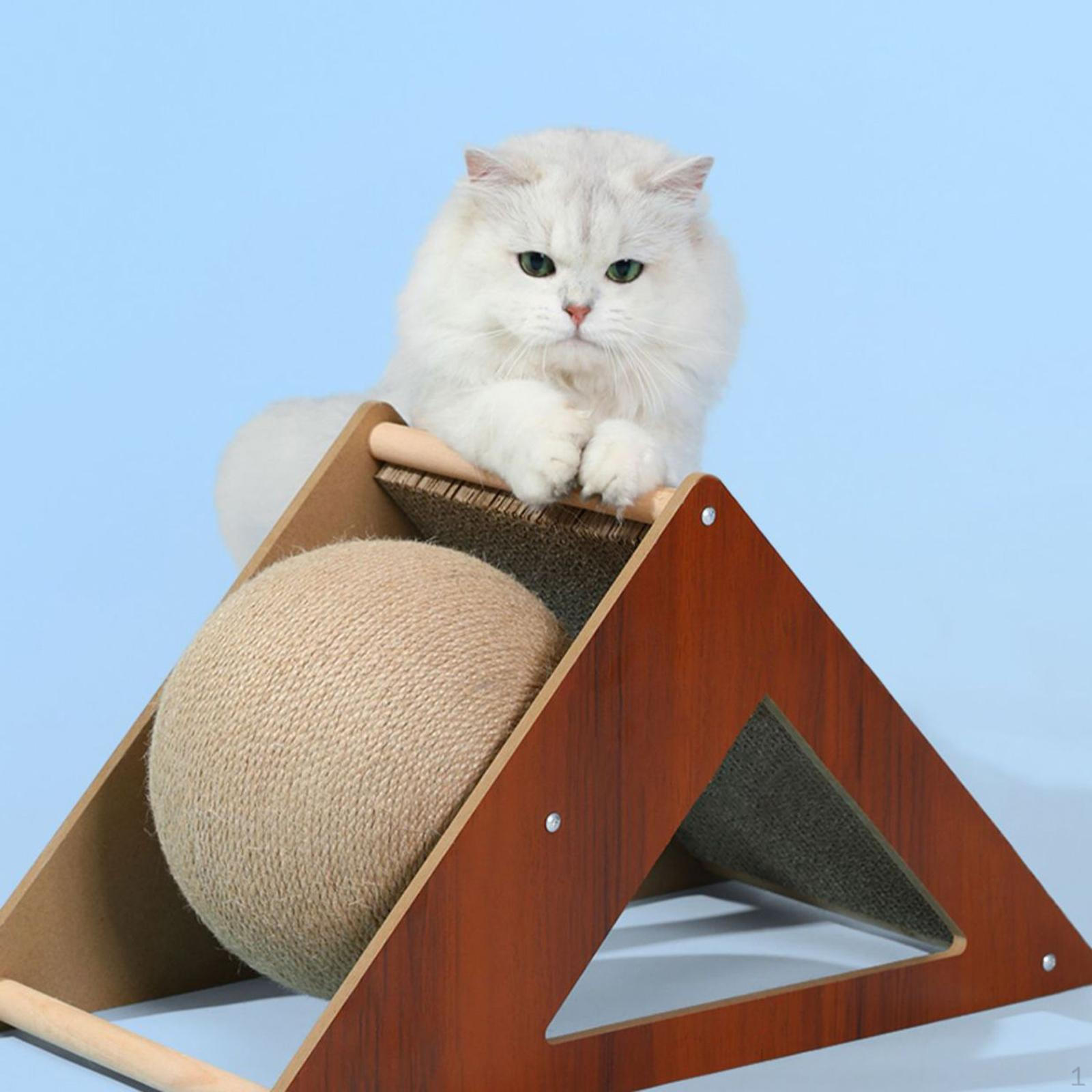 

Scratching Ball Interactive y with Sisal Rope Corrugated Paper, Scratcher , Pet Supplies Grind Claws L